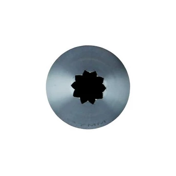 Extrusion tube star, stainless steel, Ø7mm, 10 teeth