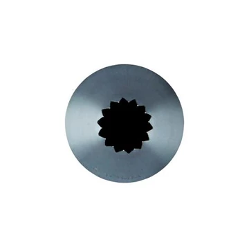 Extrusion tube star, stainless steel, Ø10mm, 14 teeth