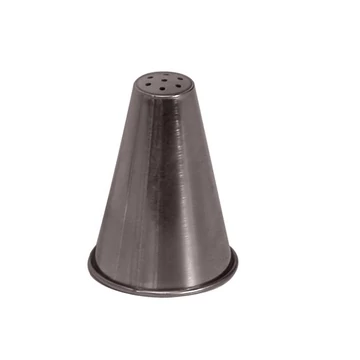 Kinyomócső "madárfészek", inox, 7 lyukkal