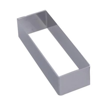 Téglalap forma 10x2,5x3, inox