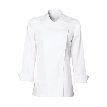 Julia women's chef jacket, white, long sleeves Julia women's chef jacket, white, long sleeves
