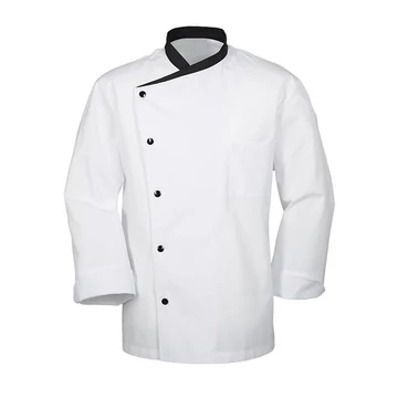 Julius chef's jacket, white, long sleeves /with black collar/ Julius chef's jacket, white, long sleeves /with black collar/