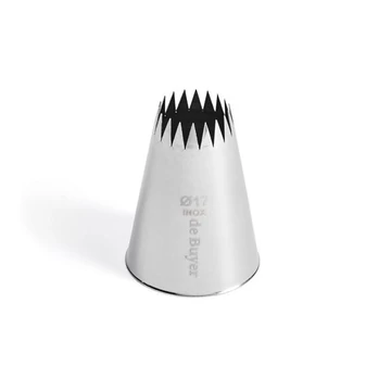 Petit four piping nozzle ø17, star-shaped