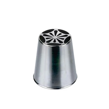 Extrusion tube, flower decoration, stainless steel, n°241, ø2.6cm
