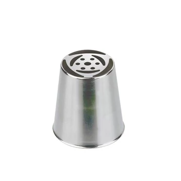 Extrusion tube, flower decoration, stainless steel, n°244, ø2.6cm