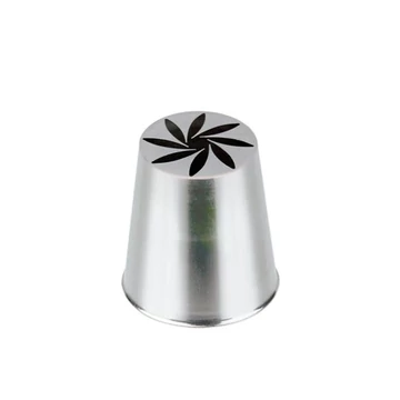 Extrusion tube, flower decoration, stainless steel, n°257, ø2.6cm