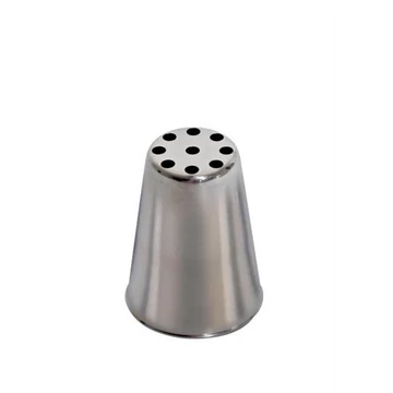Kinyomócső "madárfészek", inox, 9 lyukkal