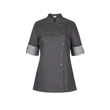 Bella women’s chef jacket, steel gray /denim/ Bella women’s chef jacket, steel gray /denim/