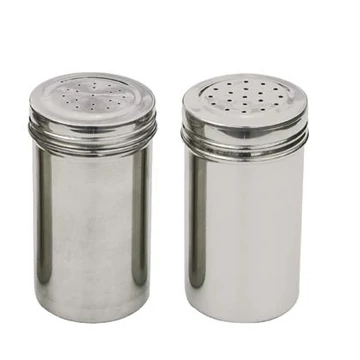 Spice shaker, large holes, stainless steel - Ø6cm H. 8cm
