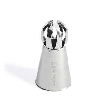 Kinyomócső, gömb, inox széles
