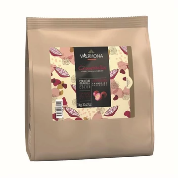 Inspiration giant crunchy pearls coated with raspberry chocolate 1kg