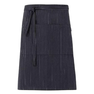 Aprilia apron, black with white stripes Aprilia apron, black with white stripes