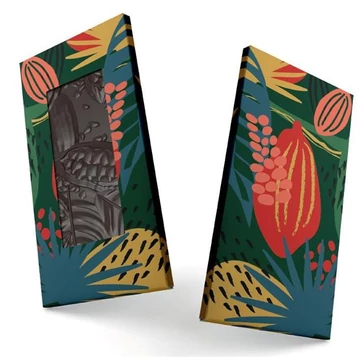 Colourful chocolate bar packaging /with cocoa bean pattern/ 10 pcs