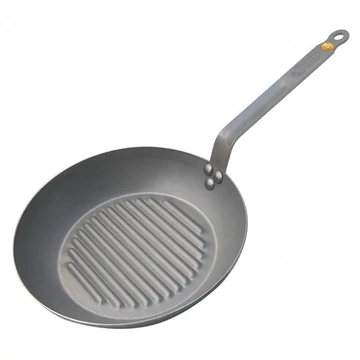 Mineral B öntöttvas, kerek, grill serpenyő