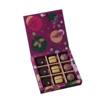 Bon-bon gift box, Christmas 9 pieces /25 pieces/package/