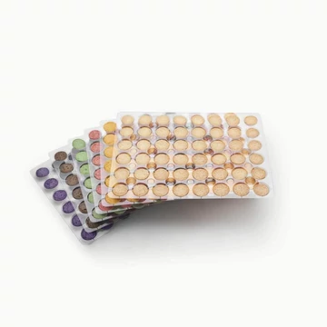 Fillable Macaron shell assortment, 6 kinds - 576pcs