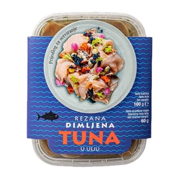 Füstölt, szeletelt tonhal olajban 100 g