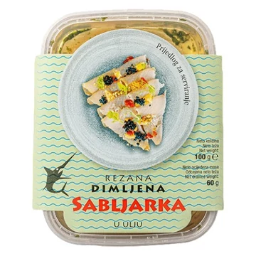 Füstölt, szeletelt kardhal olajban 100 g
