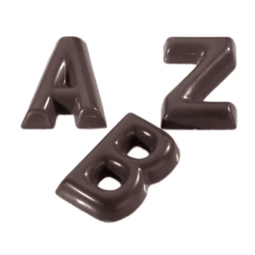 Chocolate mold, ABC letters, polycarbonate