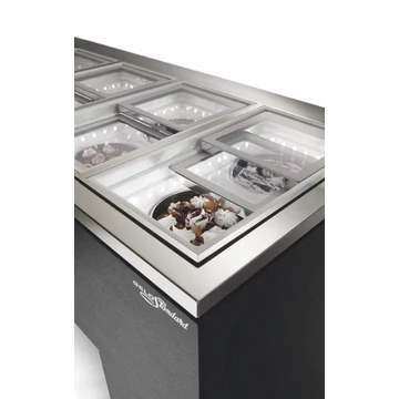 Ice King 4-tub ice cream display counter