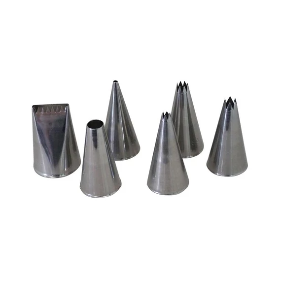 Extrusion tube set of 6 pieces, stainless steel