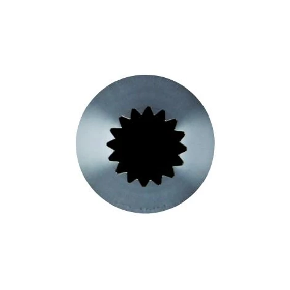 Star tube 16 teeth, Ø14 mm, stainless steel