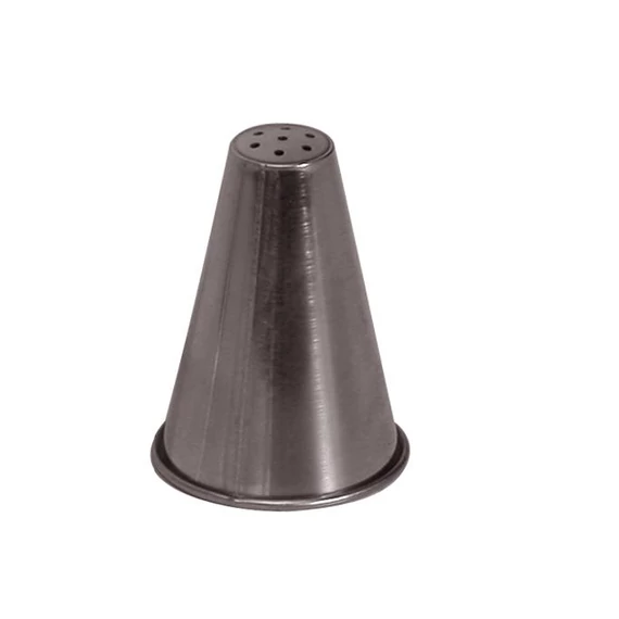 Kinyomócső "madárfészek", inox, 7 lyukkal