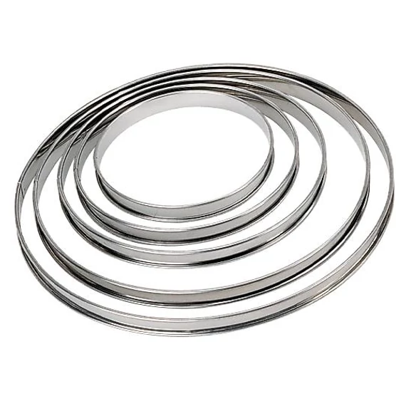 Tarte karika, peremes, Ø8cm, M 2cm, inox