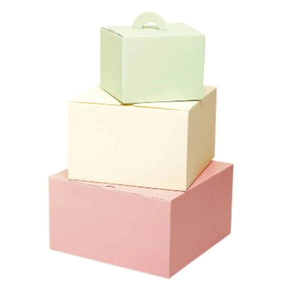 Cake box, green, 25 pcs, 290 x 290 x 130 mm