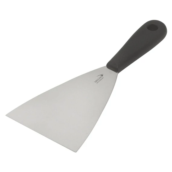 Háromszög spakli, inox, 10cm széles