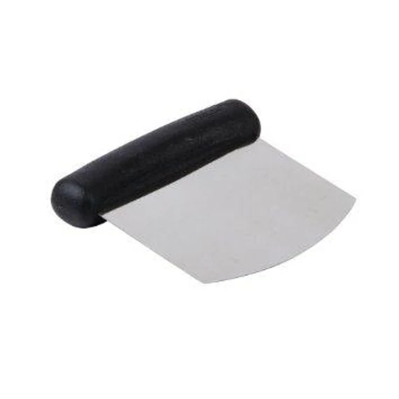 Curved dough scraper
