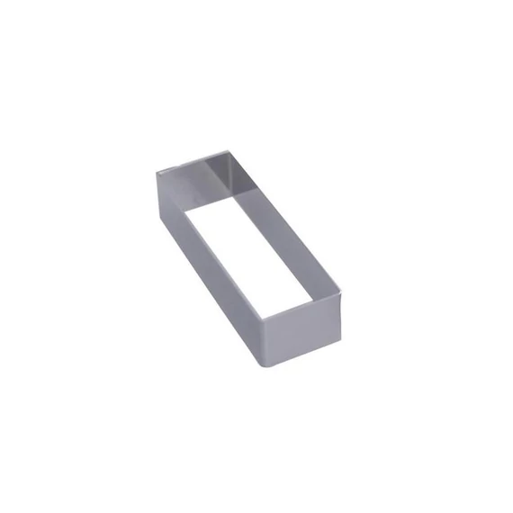 Téglalap forma 8x2,5x2,5cm, inox