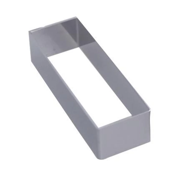 Rectangular shape 10x2.5x3, stainless steel