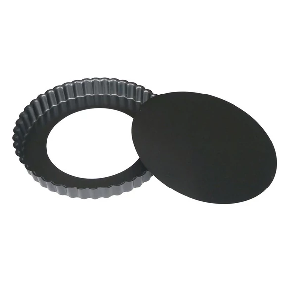 Pie pan with removable base, wavy rim, non-stick, Ø28cm