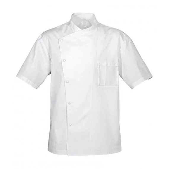 Julius chef's jacket, white, short sleeves