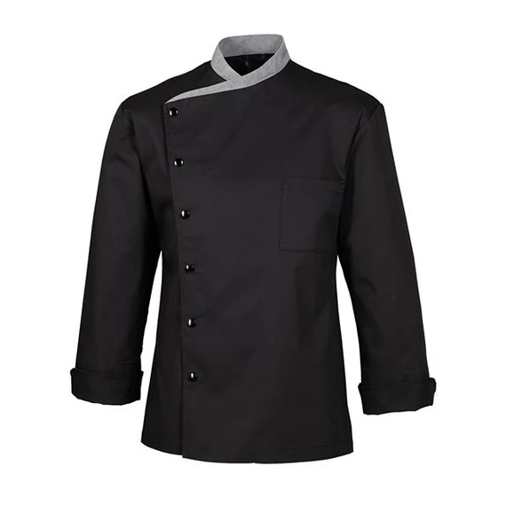 Julius chef's jacket, black, long sleeves