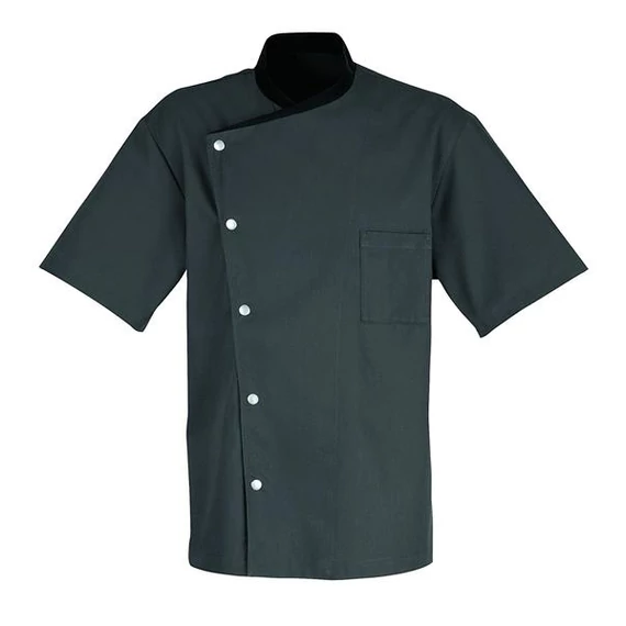 Julius chef's jacket, gray, short sleeves