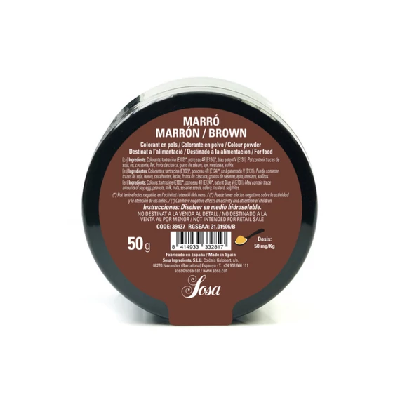 Barna ételfesték por 50g