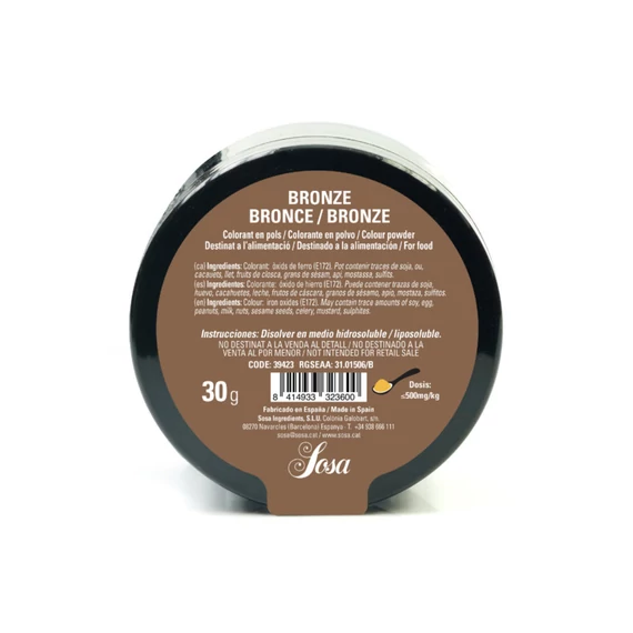 Réz (Bronze) ételfesték por 30g