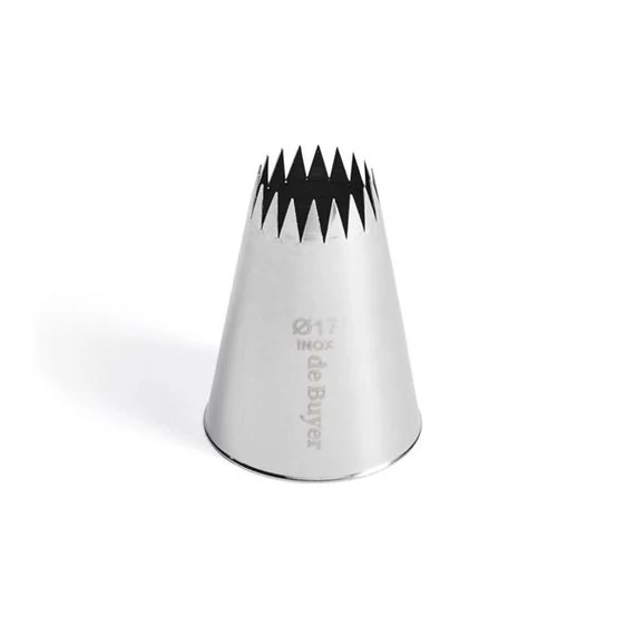 Petit four piping nozzle ø17, star-shaped