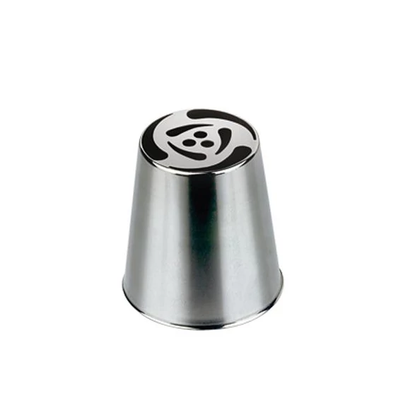 Extrusion tube, flower decoration, stainless steel, n°242, ø2.6cm