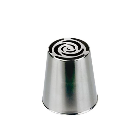 Extrusion tube, flower decoration, stainless steel, n°243, ø2.6cm