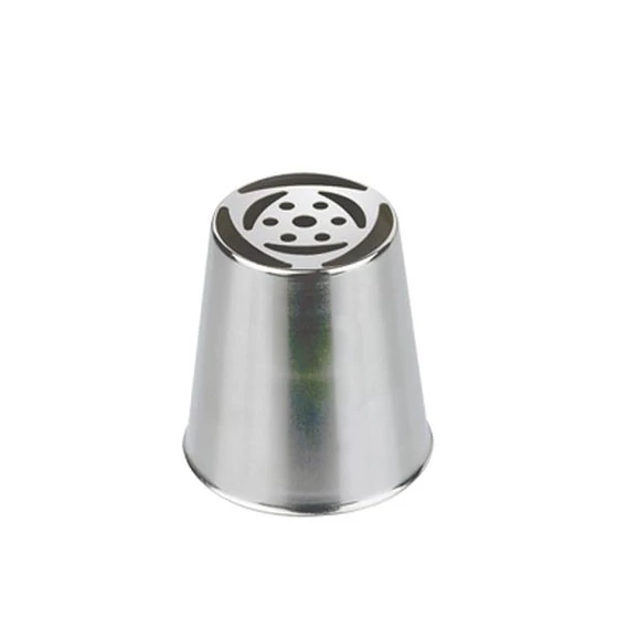 Extrusion tube, flower decoration, stainless steel, n°244, ø2.6cm