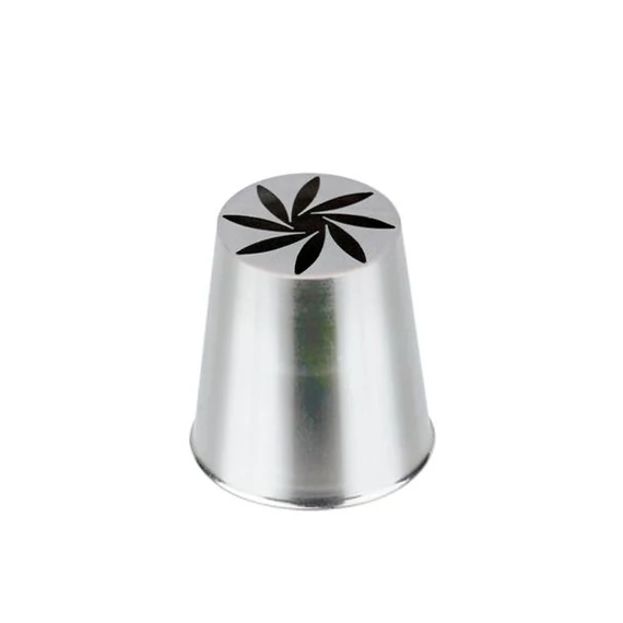 Extrusion tube, flower decoration, stainless steel, n°257, ø2.6cm