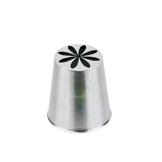 Extrusion tube, flower decoration, stainless steel, n°248, ø2.6cm