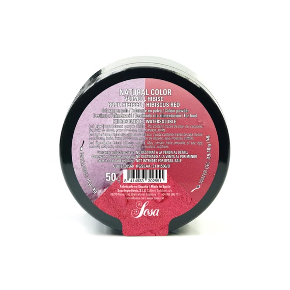 Hibiscus piros AZO-mentes természetes ételfesték por 50g