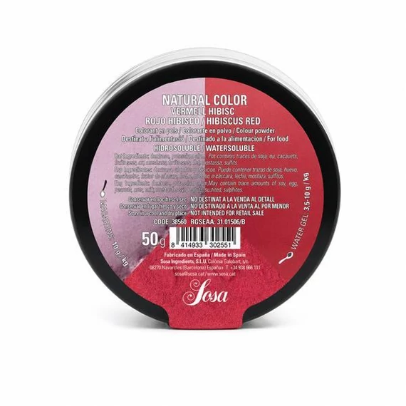 Hibiscus piros AZO-mentes természetes ételfesték por 50g