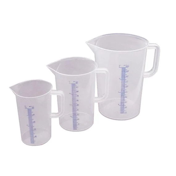 Plastic measuring jug