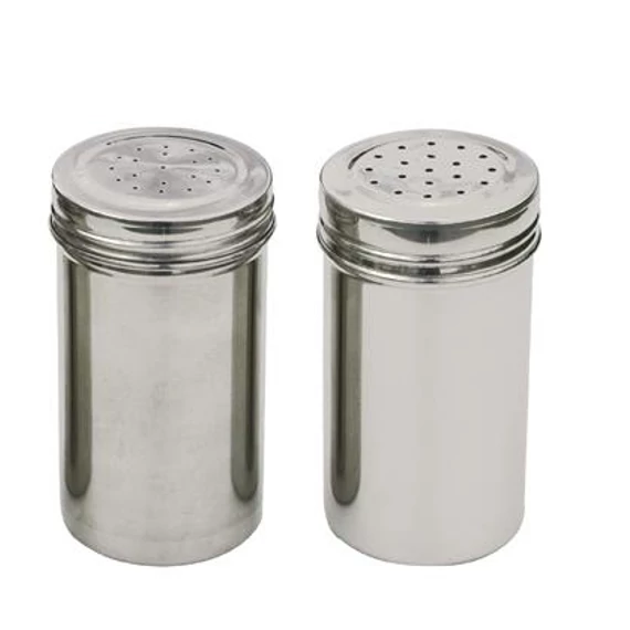 Spice shaker, large holes, stainless steel - Ø6cm H. 8cm
