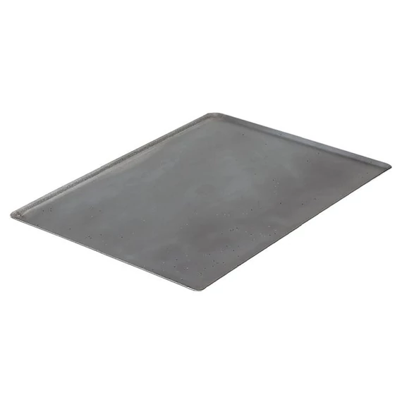 Kékacél sütőlemez döntött peremmel, GN1/1, 1,2mm vastag